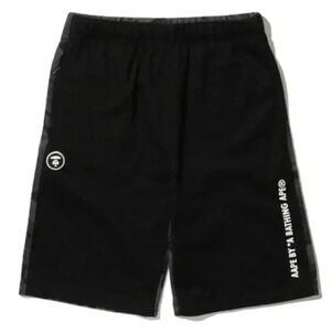 AAPE Camo Panel Logo Printed Sweat Shorts